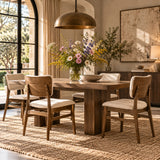 Mid-century Modern Upholstered Dining Chairs (2) by OROA