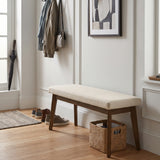 Modern European furniture - Beige Fabric Upholstery Bench - www.oroa.com