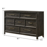 Modern European furniture - Contemporary 7-Drawers Gray Brown Dresser - www.oroa.com
