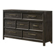 Modern European furniture - Contemporary 7-Drawers Gray Brown Dresser - www.oroa.com
