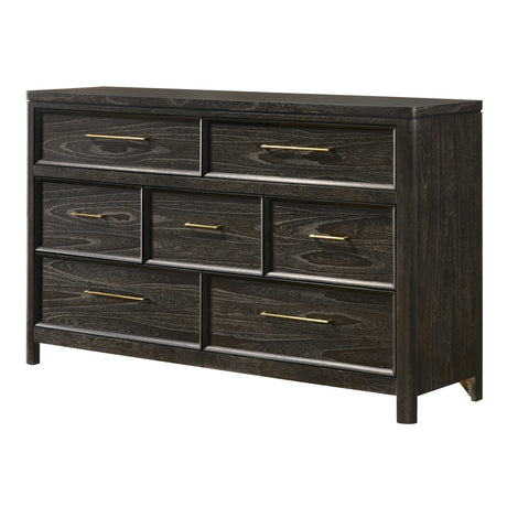 Modern European furniture - Contemporary 7-Drawers Gray Brown Dresser - www.oroa.com