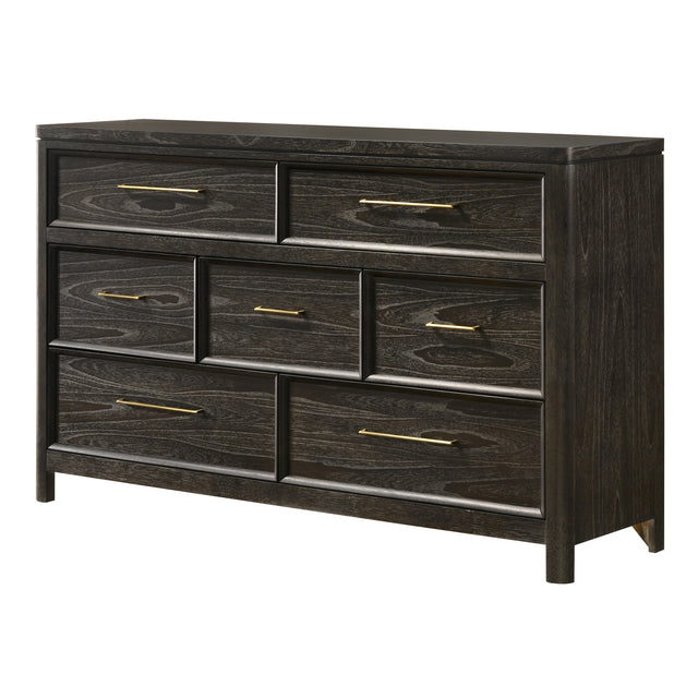 Modern European furniture - Contemporary 7-Drawers Gray Brown Dresser - www.oroa.com