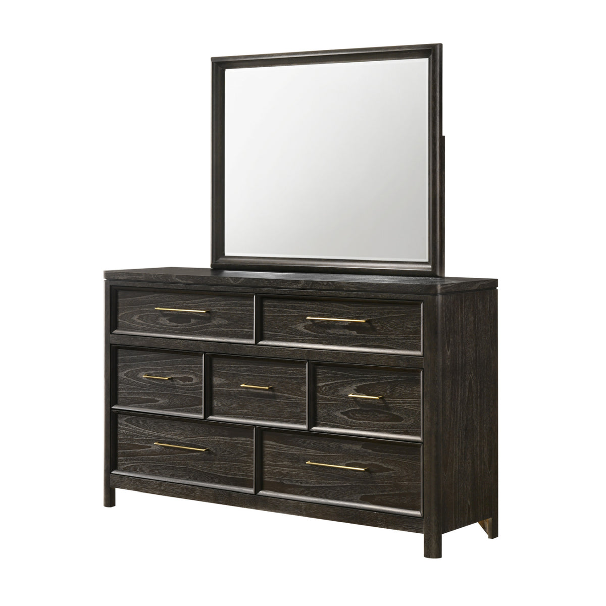 Modern European furniture - Contemporary 7-Drawers Gray Brown Dresser - www.oroa.com