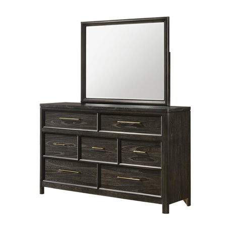 Modern European furniture - Contemporary 7-Drawers Gray Brown Dresser - www.oroa.com
