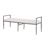 Modern European furniture - Contemporary Style Gunmetal Bench - www.oroa.com
