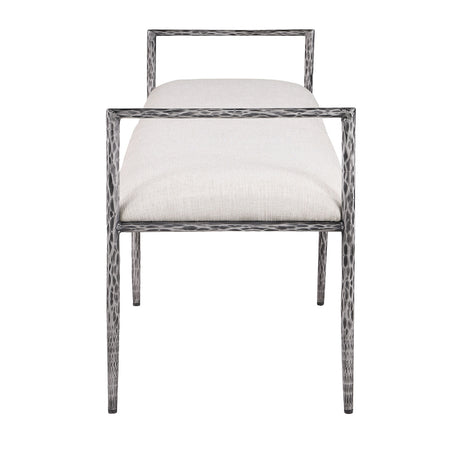Modern European furniture - Contemporary Style Gunmetal Bench - www.oroa.com