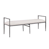 Modern European furniture - Contemporary Style Gunmetal Bench - www.oroa.com