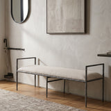 Modern European furniture - Contemporary Style Gunmetal Bench - www.oroa.com