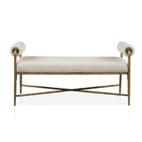 Matte Gold Hammered Steel Bench | OROA