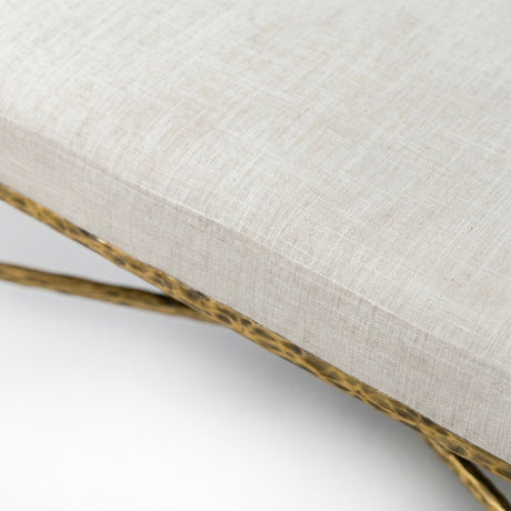 Matte Gold Hammered Steel Bench | OROA