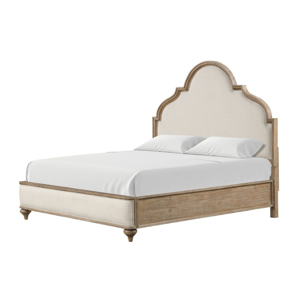 Modern European furniture - Classic Rustic Oak Queen Bed - www.oroa.com
