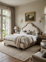 Modern European furniture - Classic Rustic Oak Queen Bed - www.oroa.com