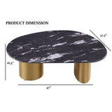 Matte Gold Finish Coffee Table | OROA