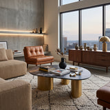 Matte Gold Finish Coffee Table | OROA