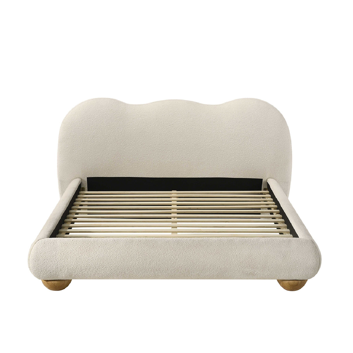 Modern European furniture - Boucle Upholstered King Bed - www.oroa.com