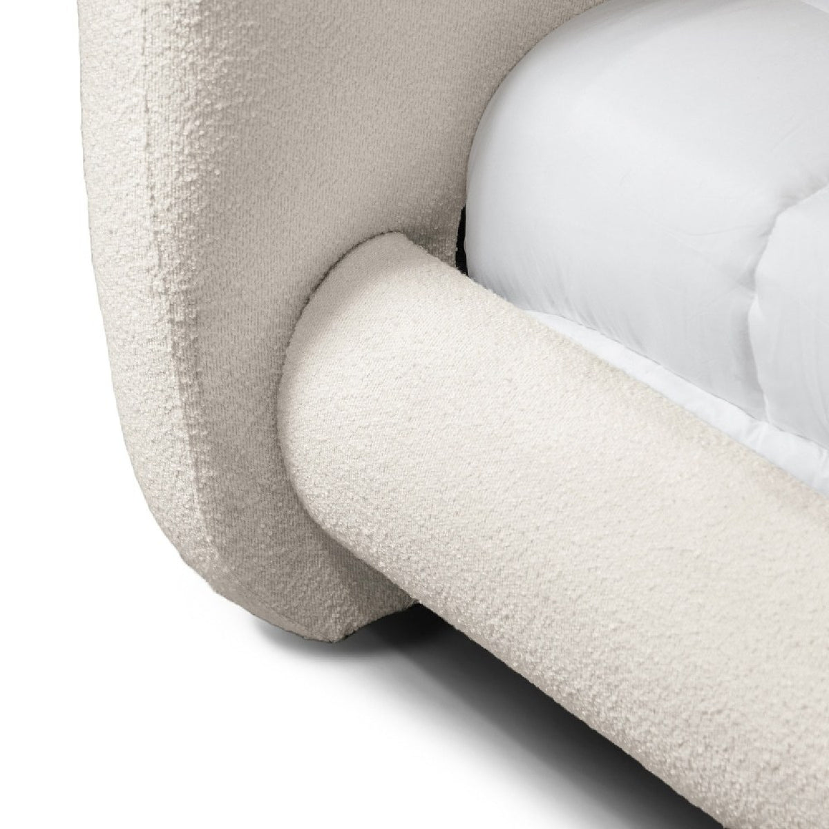 Modern European furniture - Boucle Upholstered King Bed - www.oroa.com