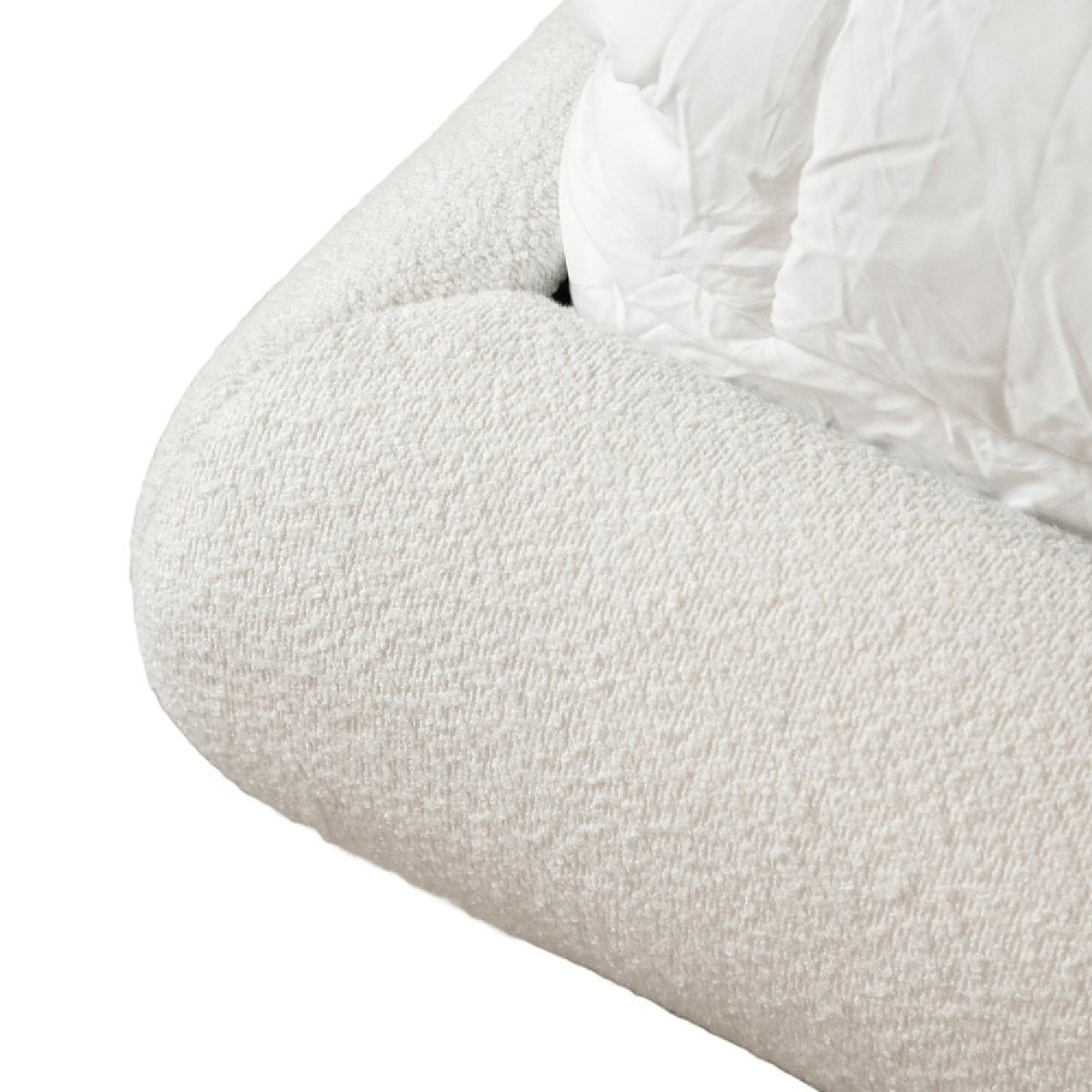 Modern European furniture - Boucle Upholstered King Bed - www.oroa.com
