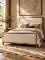 Modern European furniture - Upholstered Panel Design Queen Bed - www.oroa.com