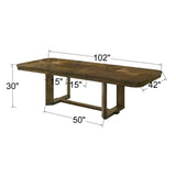 Leaf Wood Rectangular Dining Table | OROA