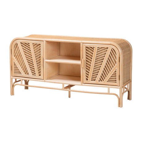 Bohemian Natural Rattan 2-Door Storage Cabinet - OROA Kids - view 4