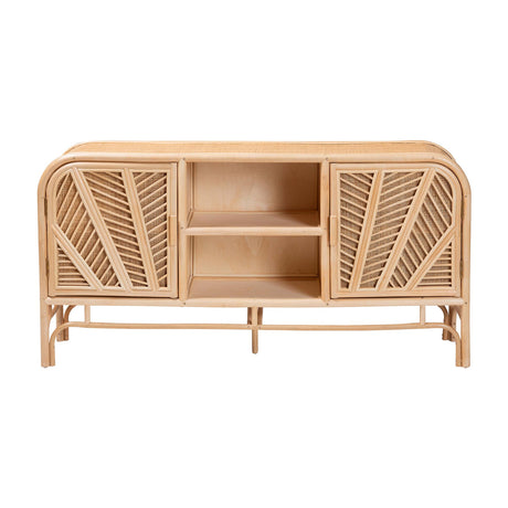 Bohemian Natural Rattan 2-Door Storage Cabinet - OROA Kids - view 1