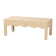 Natural Grasscloth Rectangular Coffee Table by OROA