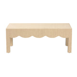Natural Grasscloth Rectangular Coffee Table | OROA