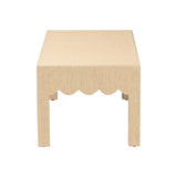 Natural Grasscloth Rectangular Coffee Table | OROA