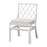 Bohemian White Rattan Dining Chair | OROA