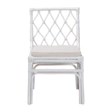 Bohemian White Rattan Dining Chair | OROA