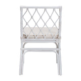 Bohemian White Rattan Dining Chair | OROA