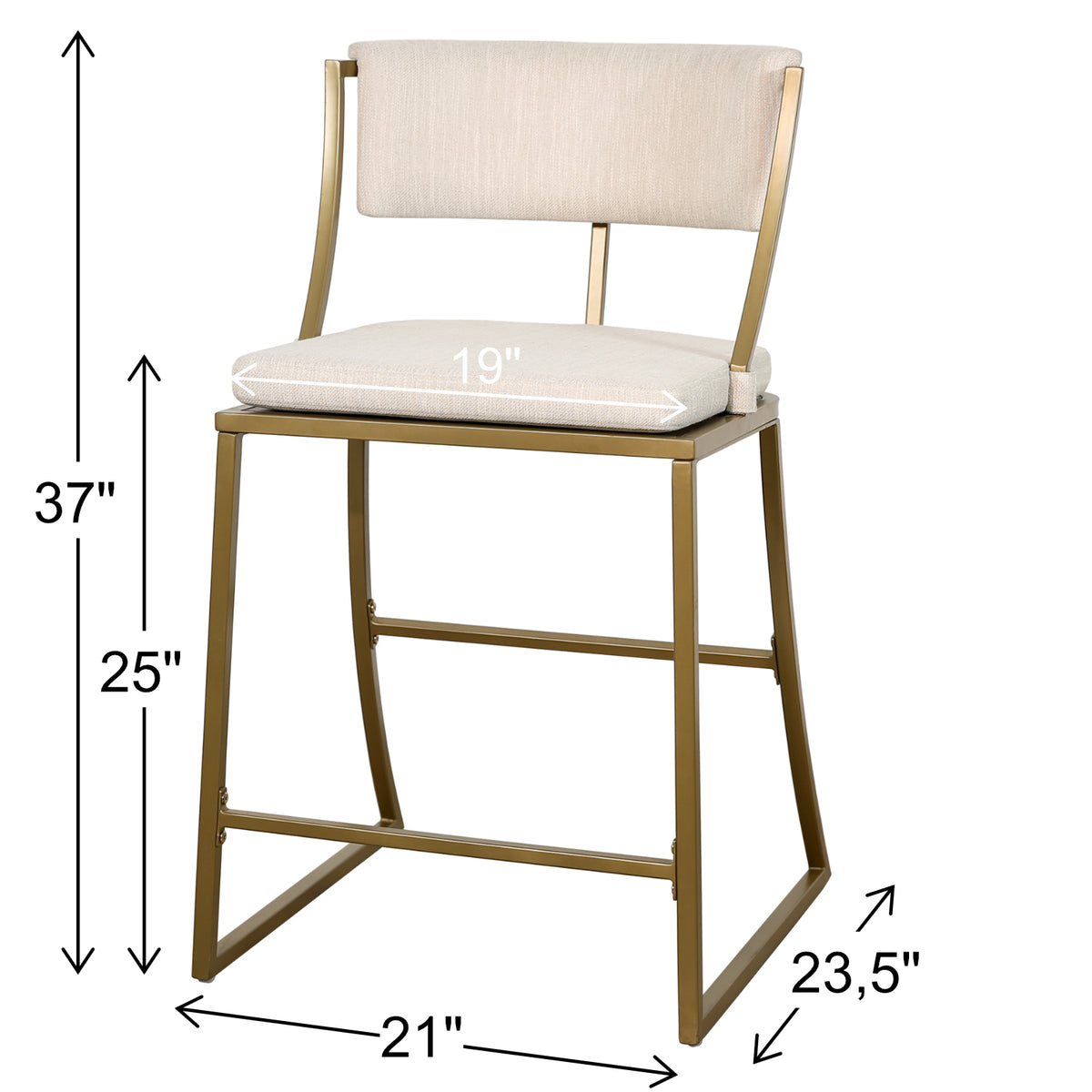 Modern Antique Brass Counter Stool | OROA
