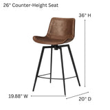 Modern European furniture - Modern Industrial Swivel Counter Stool - www.oroa.com
