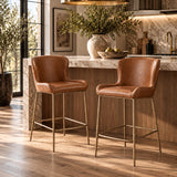 Modern Leather Upholstered Counter Stool | OROA