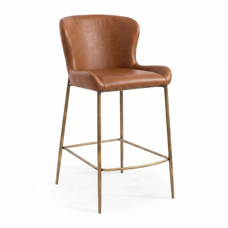 Modern Leather Upholstered Counter Stool | OROA