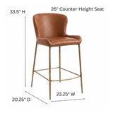 Modern Leather Upholstered Counter Stool | OROA