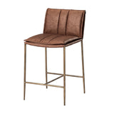 Brown Upholstered Counter Stool | OROA