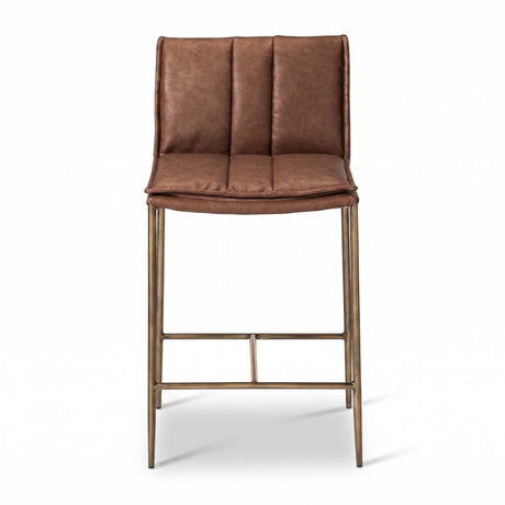 Brown Upholstered Counter Stool | OROA