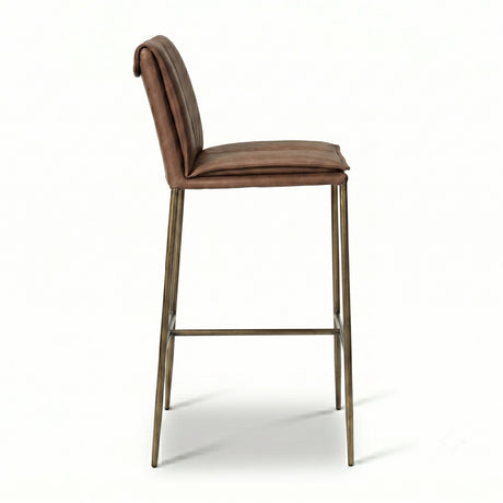 Brown Upholstered Counter Stool | OROA
