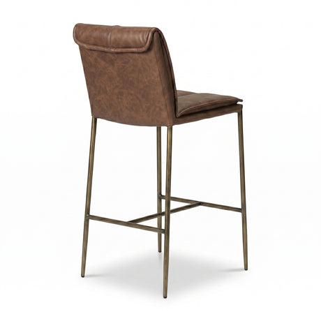 Brown Upholstered Counter Stool | OROA
