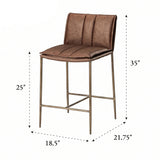 Brown Upholstered Counter Stool | OROA