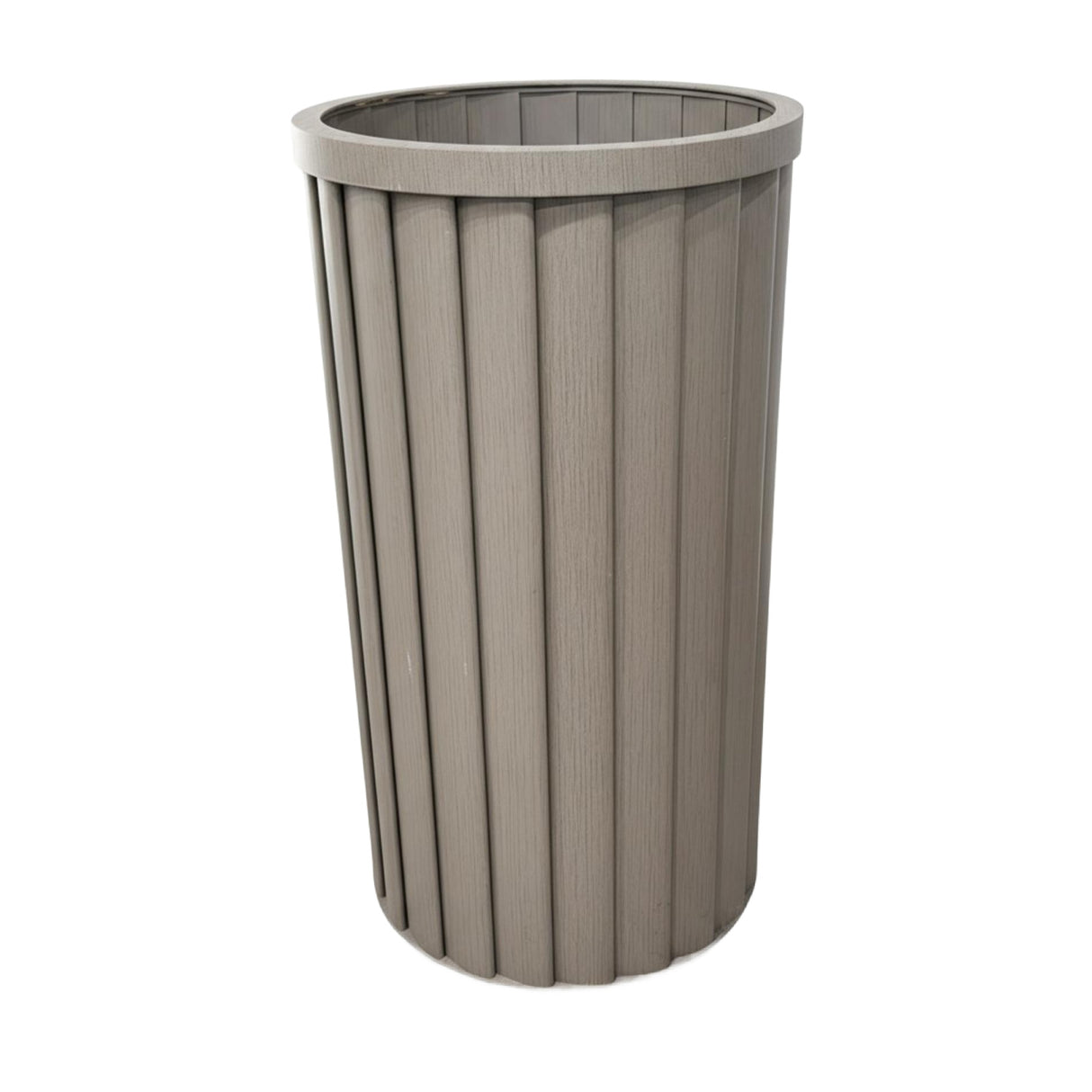 Gray Brown Round Strata Column Planter L | OROA