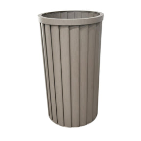 Modern European furniture - Gray Brown Round Strata Column Planter L - www.oroa.com