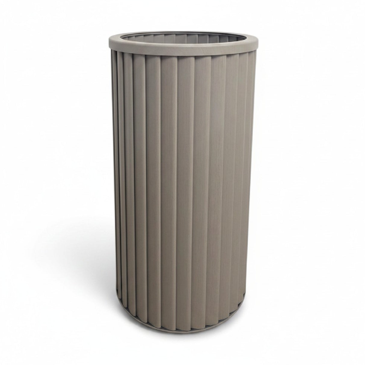 Gray Brown Round Strata Column Planter L | OROA