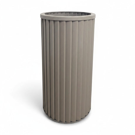 Gray Brown Round Strata Column Planter L | OROA