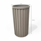 Gray Brown Round Strata Column Planter L | OROA