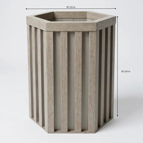Gray Brown Hexagon Column Planter | OROA