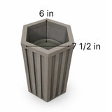 Gray Brown Hexagon Column Planter | OROA