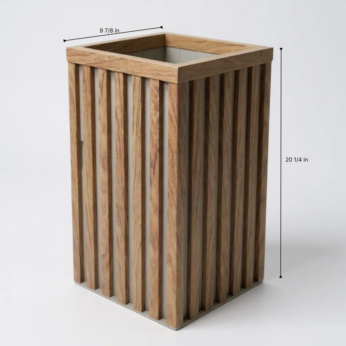 Square Grove Medium Brown Column Planter | OROA - www.oroa.com