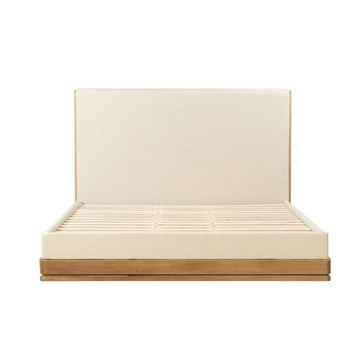 Zoey Beige Upholstered Eastern King Bed | OROA
